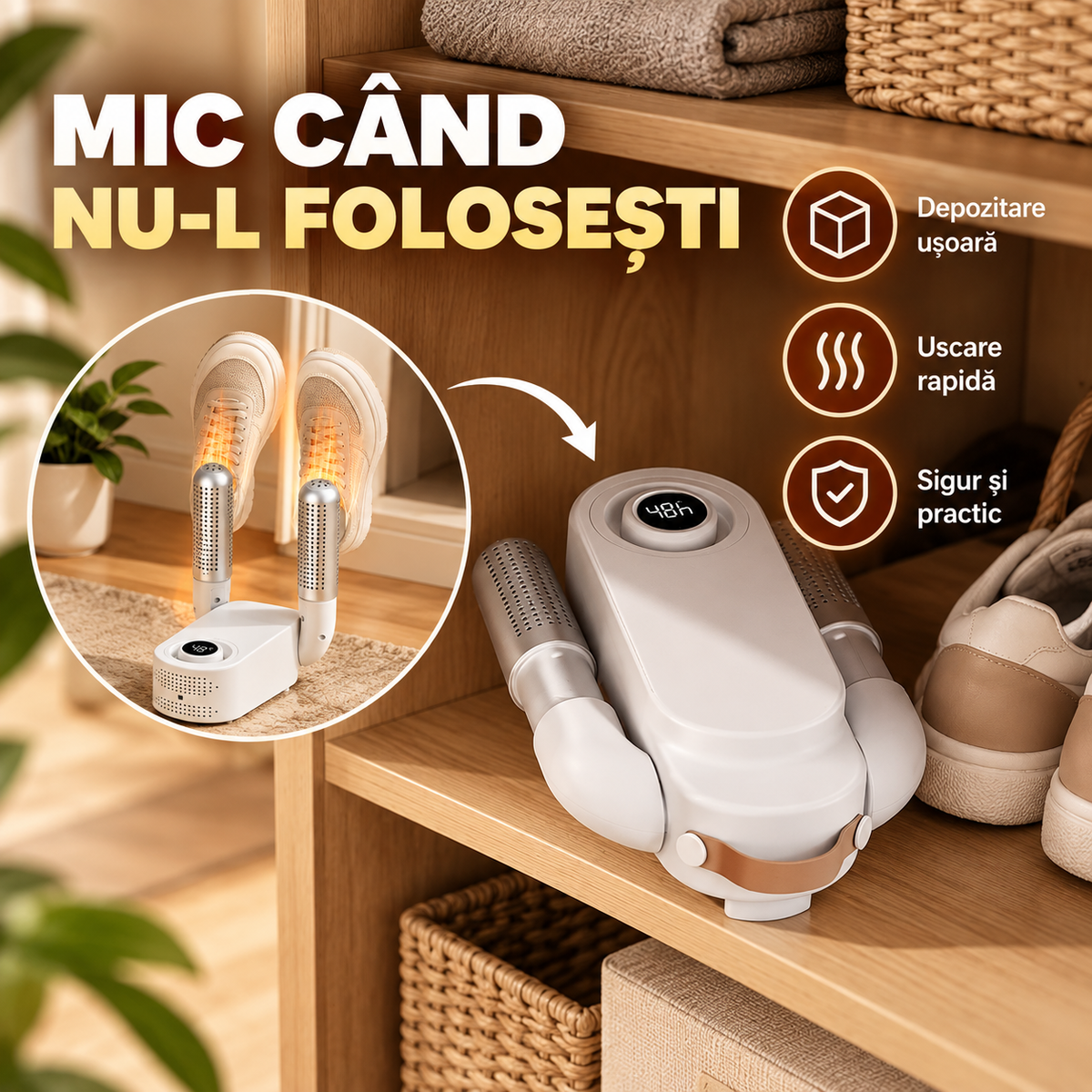 Uscător Electric pentru Pantofi și Ghete