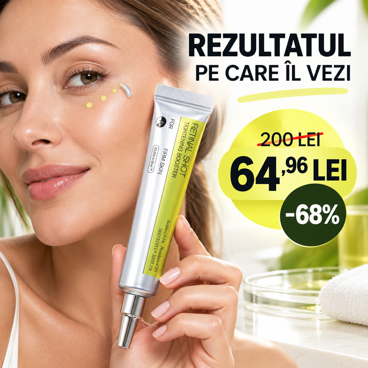 Ser antirid cu retinol pentru netezirea și fermitatea pielii
